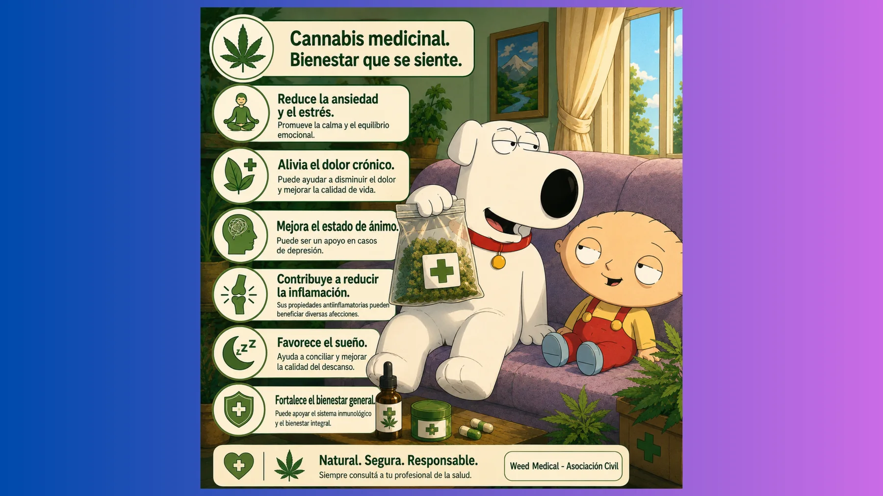 Cannabis medicinal, bienestar, alivio y uso responsable